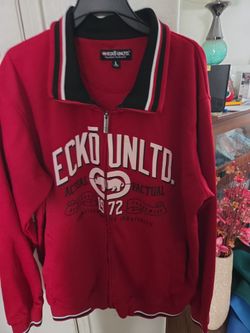 New Ecko unlrd. Red zip up jacket size large 1972