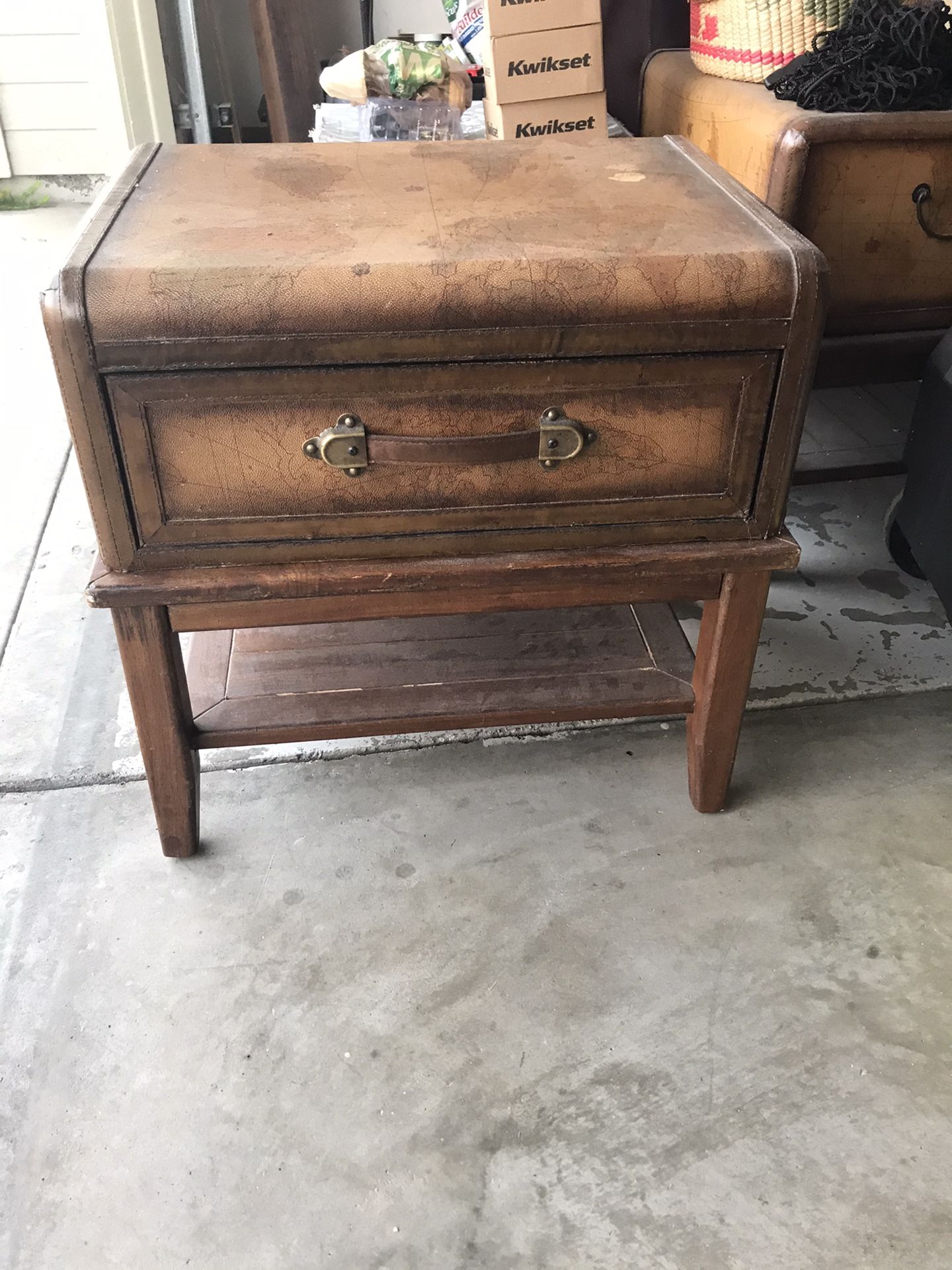 2 trunk end tables or night stands