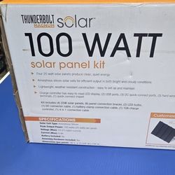 Thunderbolt 100 Watt Solar Kit. 4 Panels =100watts.