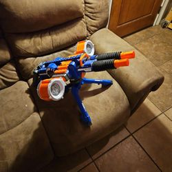 Nerf Rhinofire Elite With Batteries And Two Drum Mags