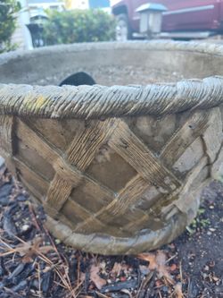 Macetero higante DE CEMENTO PESADO PARA su Jardin de Flores concrete garden decor planter pot huge sz