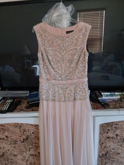 Formal Mother Of Bride Dress. Beautiful Blush Color Size 8 Warn Once