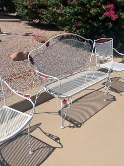 Cast iron bench set