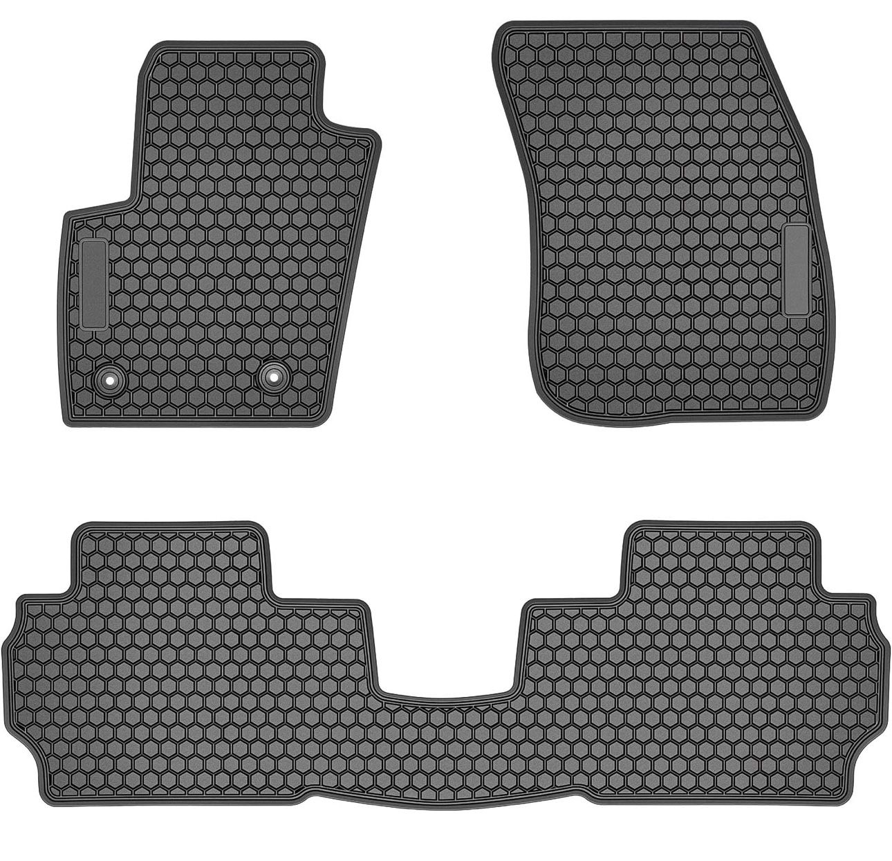 Floor Mats Fits for Ford Fusion All-Weather Heavy Duty Rubber Odorless (3PCS)