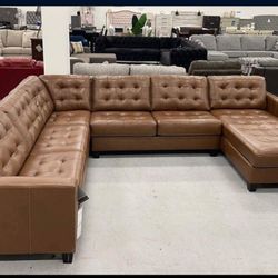 Baskove 4 Piece Leather Sectional 