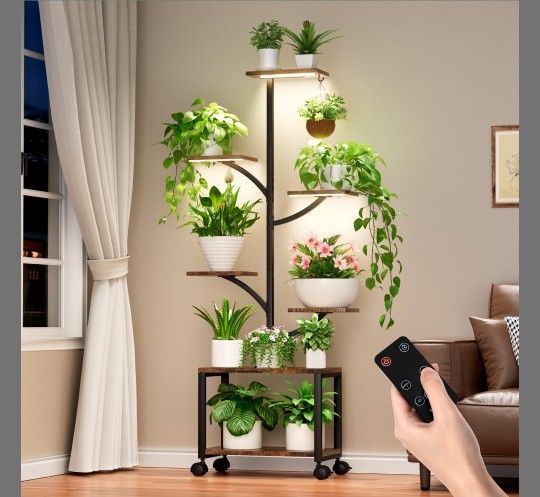 Plant Stand With Grow Lights