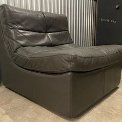 One Seat Sofa/Couch Sectional - Z Gallery - Gray - Real Leather