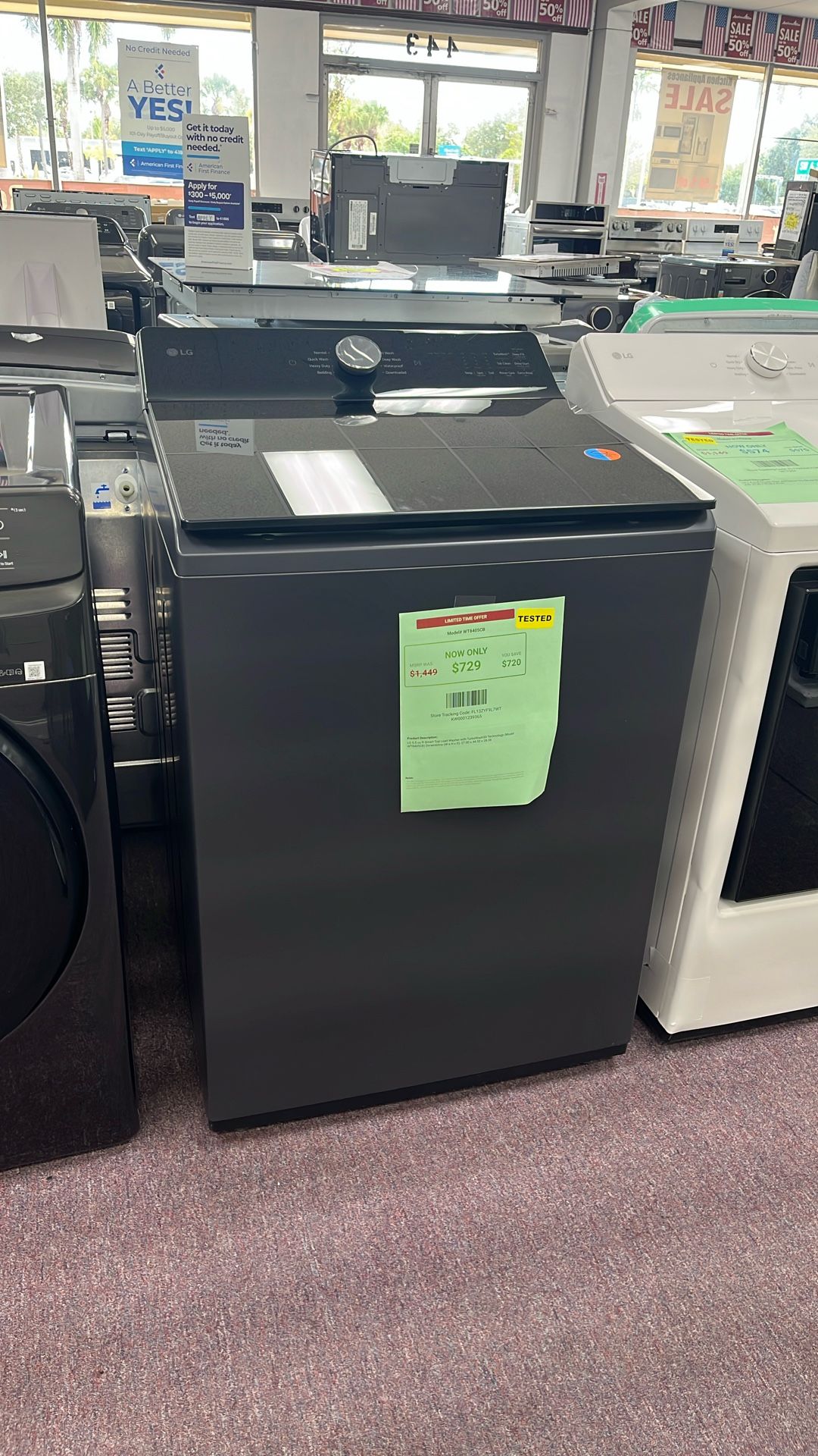 Washer Top Load New Open Box 1 Year Warranty