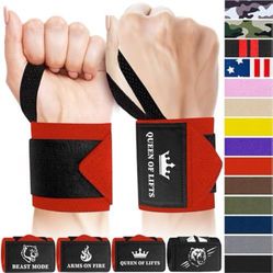 “New”(5)Heavy Duty Weightlifting  Wrist Support Wraps(powerlifting,strength Training,body Building)Pack Of 5