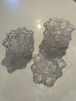 Clear small bowls