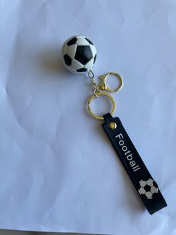 Brand new silicone soccer ball keychain