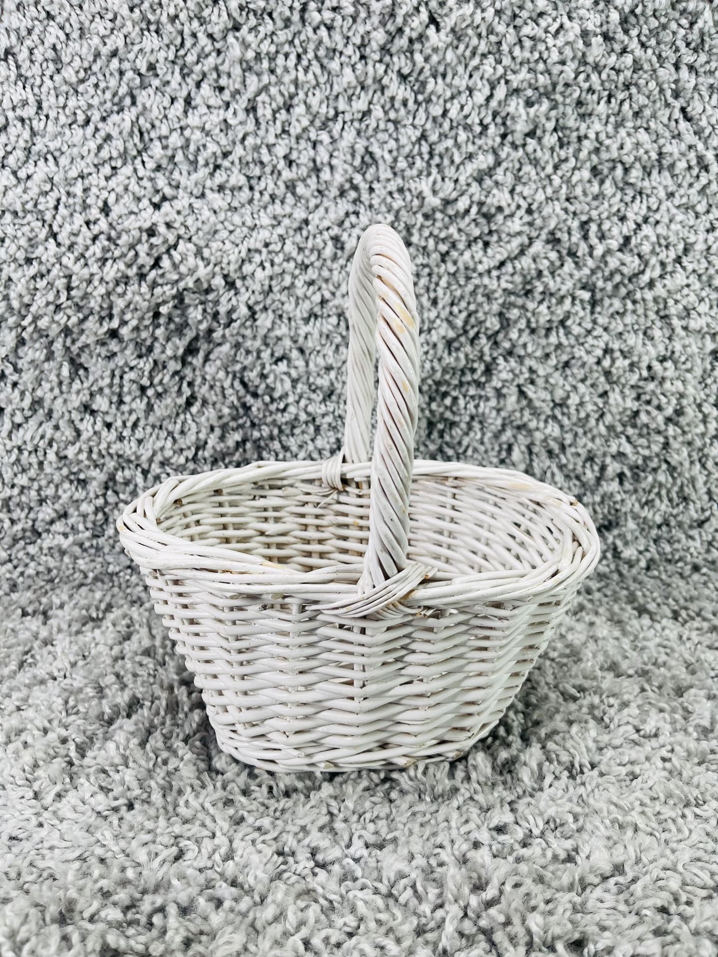 Vintage Wicker Basket With Handle Small Home Decor Any Room Farmhouse Style
