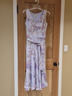 Vintage Silk Floral Summer Midi Dress