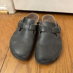 Black Leather Birkenstock Clogs EU 39