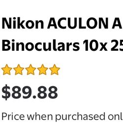 Nikon Aculon A30 Compact Binoculars 10-25mm…new Still In Box…