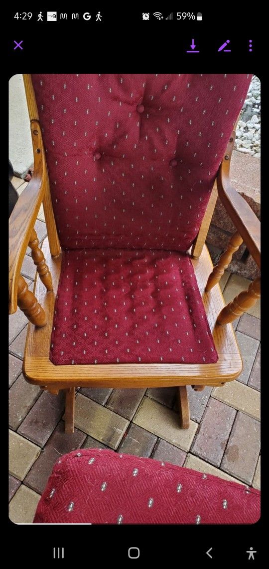 rocking chair with cushions.. delivery available