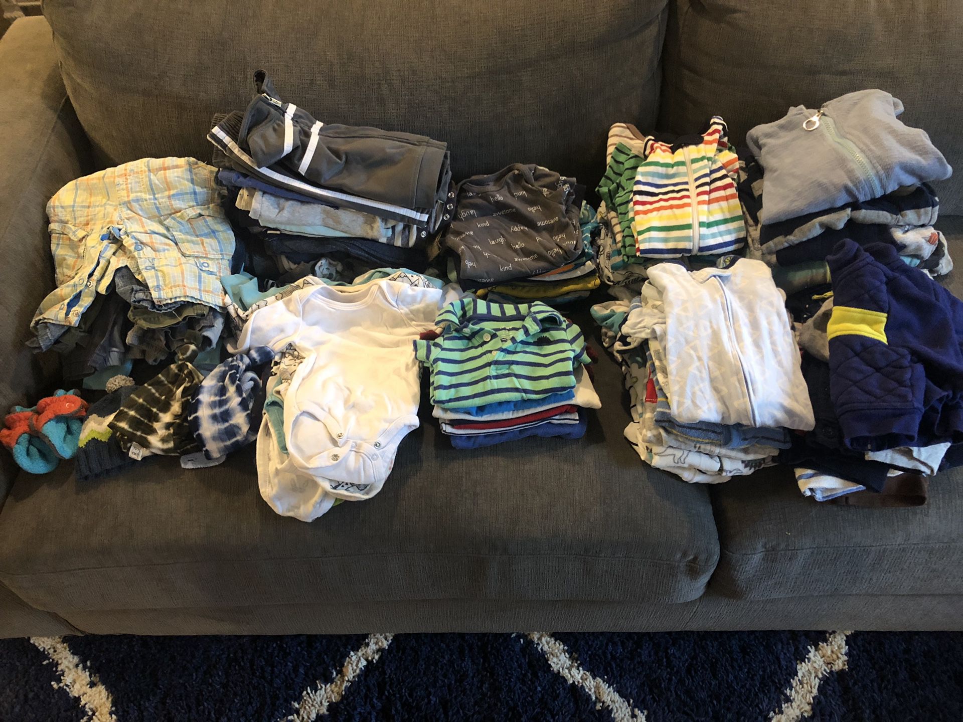 Huge Name Brand 0-3 & 3 month Baby Boy Clothes Lot