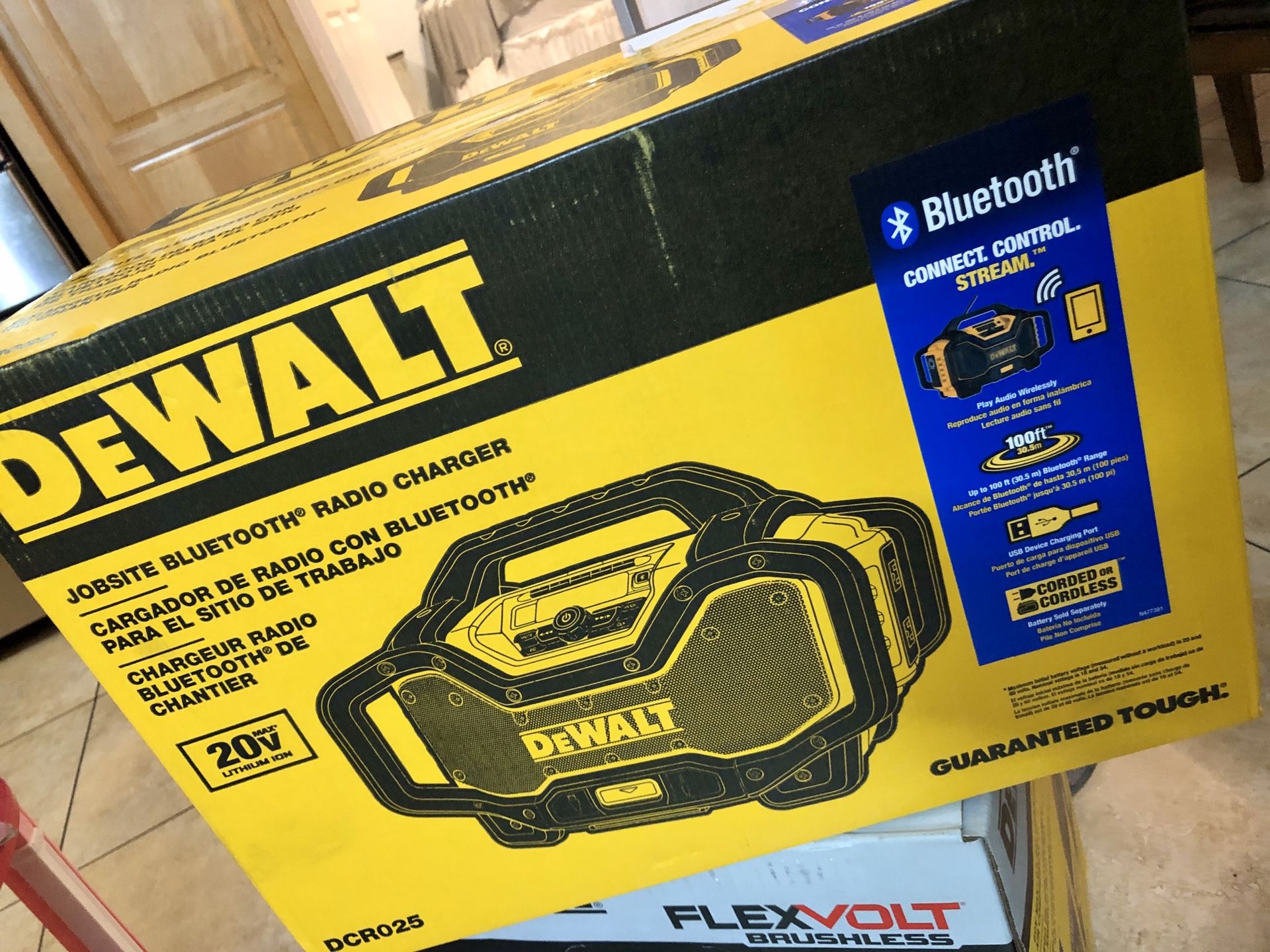 20-Volt MAX or FLEXVOLT 60-Volt MAX Lithium-Ion Bluetooth Radio with built-in Charger