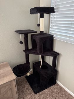 Black 3 Tier Cat Tree