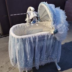 SIMMONS KIDS SLUMBER TIME BABY BASSINET 