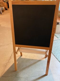Easel with chalkboard & magnetic dry erase