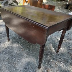 Vintage Wooden Drop Side Dinning Table 