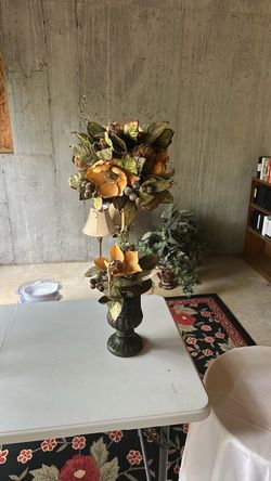 Faux greenery with vase