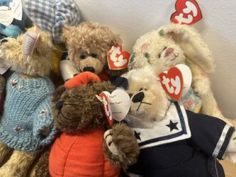 TY Attic Treasures Teddy Bear Lot – 9 Bears with Tags – Halloween, Ladybug, Sailor & More