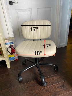 Armless leather chair