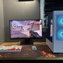 Clean White RX-Series Gaming Desktop — Great 1080p Performance( only PC)