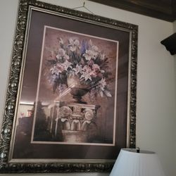 Very large picture glass in front wood two hundred dollars