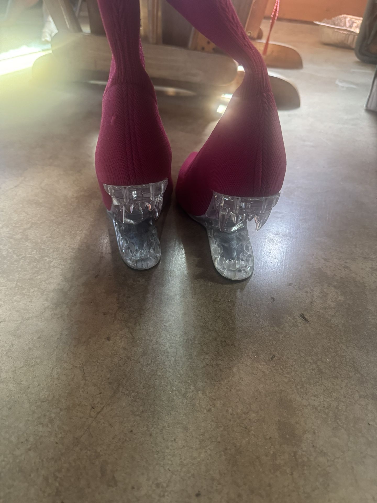 Magenta Pink Boots