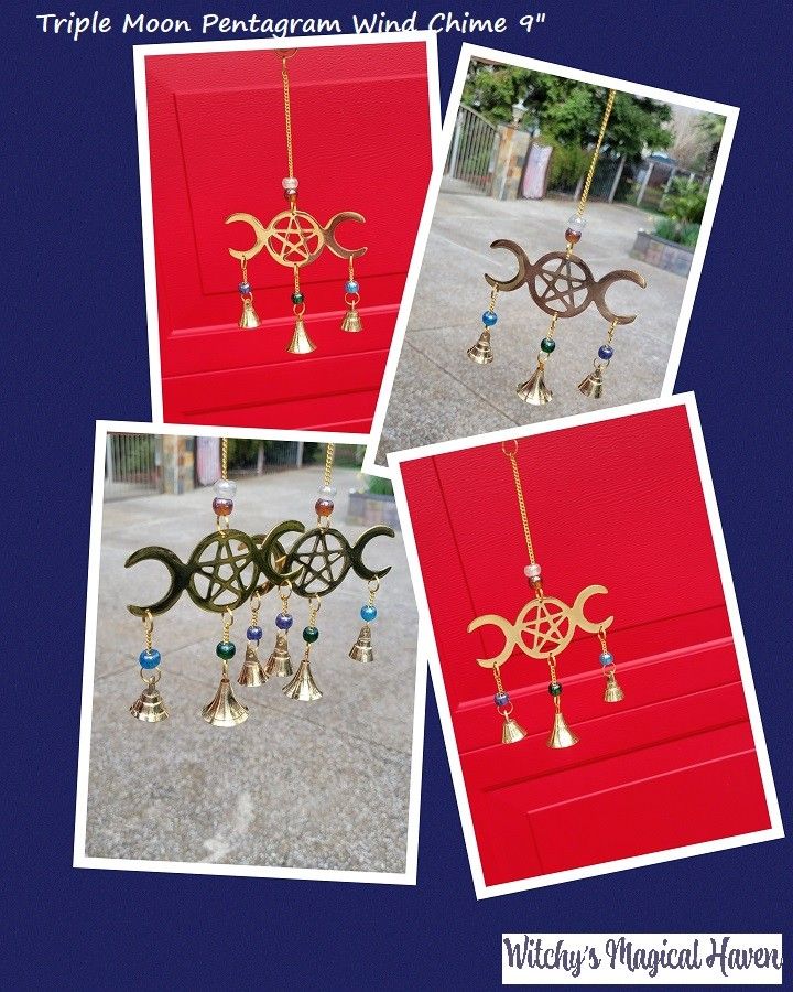Triple Moon Goddess Wind Chime