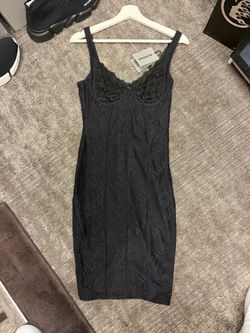 BALENCIAGA WOMENS ALL OVER LOGO DRESS