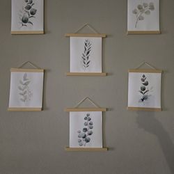 Botanical Prints Unframed 6 PC Wall Art