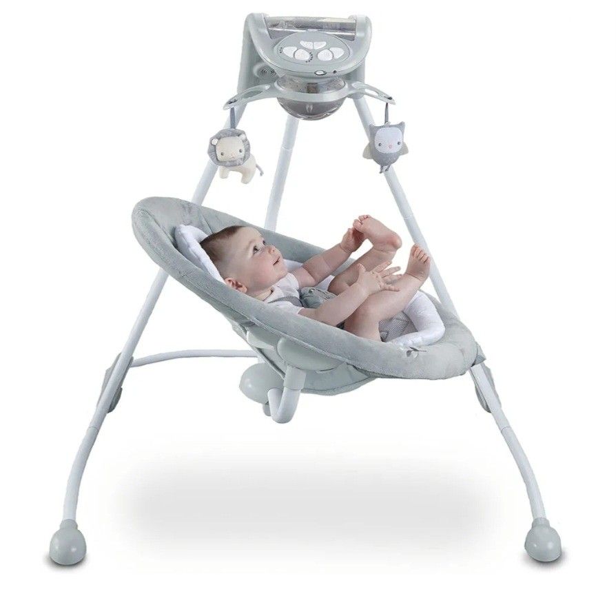 Ingenuity InLighten Baby Swing 3 Directions, 6 Speeds, Vibrations