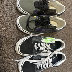 2 Pair Of Used Vans Size 6 & 6.5