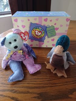Bundle of 2 Ty Beanie Babies - Snipes the Bear & Jake the Duck ($12 for both)