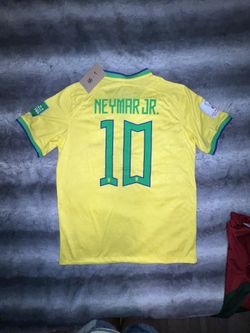 Brazil 2022 World Cup Home Soccer Jersey Tshirt Neymar 10 XL