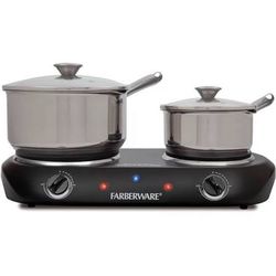 Farberware Royalty 1800 W Double Burner Black Electric Cooktop