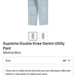 Supreme Double Knee Demin Sz 32