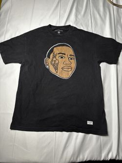 40s & Shorties Black Graphic T-Shirt with Face Ice Cream Art