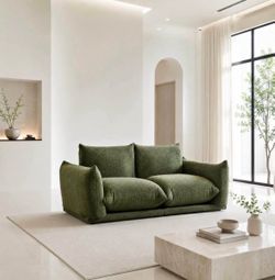 Cloud Low-Profile Loveseat, Green