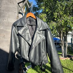 White Fox Leather Jacket