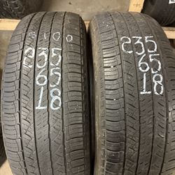235/65 18 Pair Of Tires Brand Michelin 