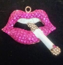 Betsey Johnson Sexy Smoking Lips 