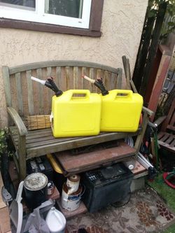 Pair of 5 Gal. Diesel Press 'N Pour Gas Containers