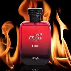 RASASI Hawas Fire Eau De Parfum Spray 100ML(3.4 Oz) - Bold Long Lasting Arabian Perfume For Men With A Fiery Essence - Indulge In A Luxurious Perfume 
