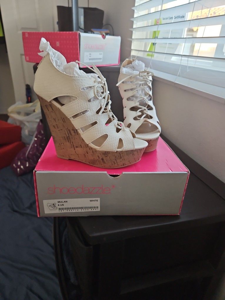 Shoe Dazzle White Cute Shoes