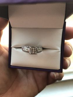 10 karat white gold size diamond ring size 8